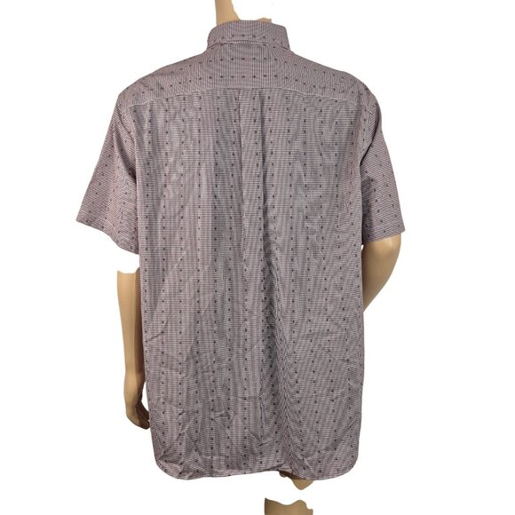 Roundtree & Yorke Gold Label Men's Shirt Size XLT Short SButton Up Burgundy (54) - Picture 4 of 10